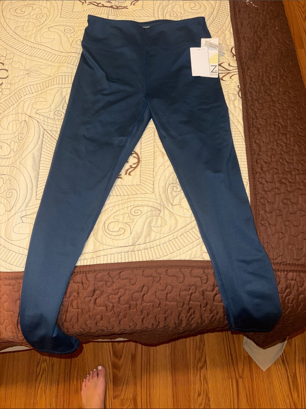 High-Waist Navy Performance Jeans Leggings
